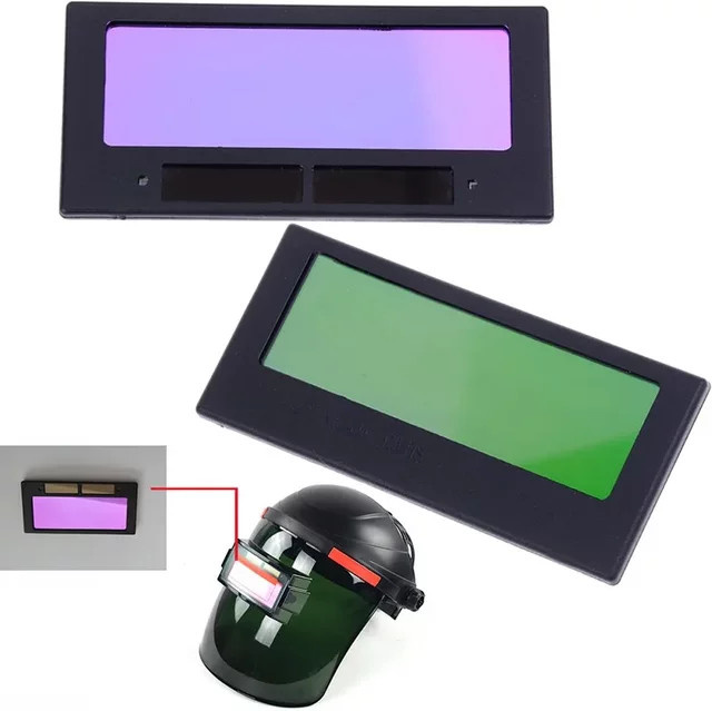 DAZZLEEX Schweißlinse für automatische Verdunkelung, Infrarot-Schutz-Linsenfilter für Flip-Helm, Schwarz, B/H: 10,8 x 5,0 cm - Bild 1
