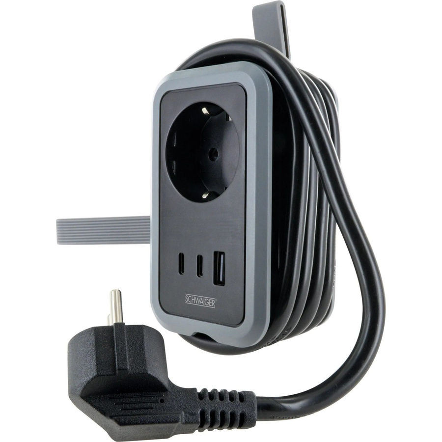 Schwaiger Ladeadapter LADV3114 mit USB-A und USB-C in Schwarz - Bild 2