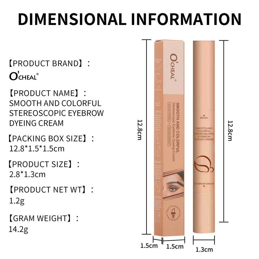 Ocheal Augenbrauen Färbecreme, 2 in 1, 3 Farben, wasserdicht - Bild 5