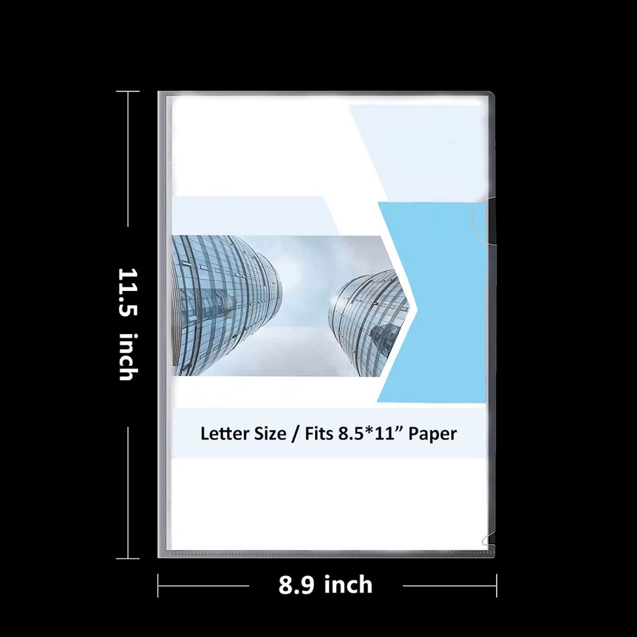 Transparente L-Ordner aus Kunststoff für Büro und Schule, Letter-Format - Bild 2