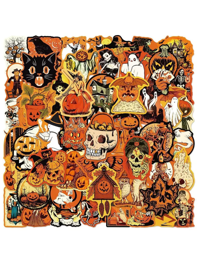 50 Stück Vintage Halloween Graffiti Aufkleber wasserfest bunt von Anime Worlds Store - Bild 4