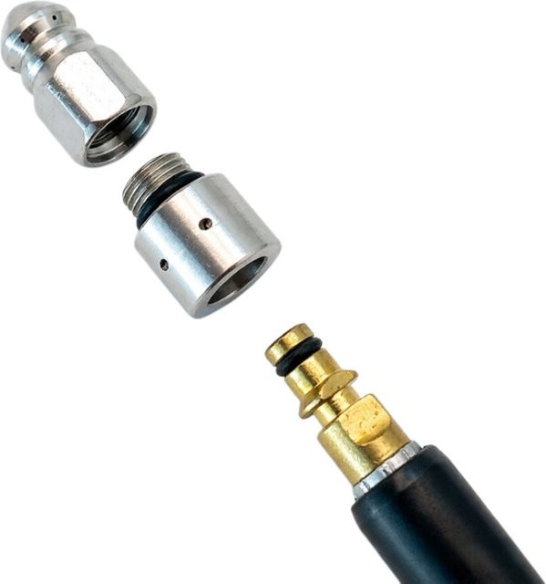 Kärcher Abflussreinigungsdüse für Hochdruckreiniger Schlauch direkt anschließbar, Farbe: Silber, passend für K2 K3 K4 K5 K7 - Bild 1