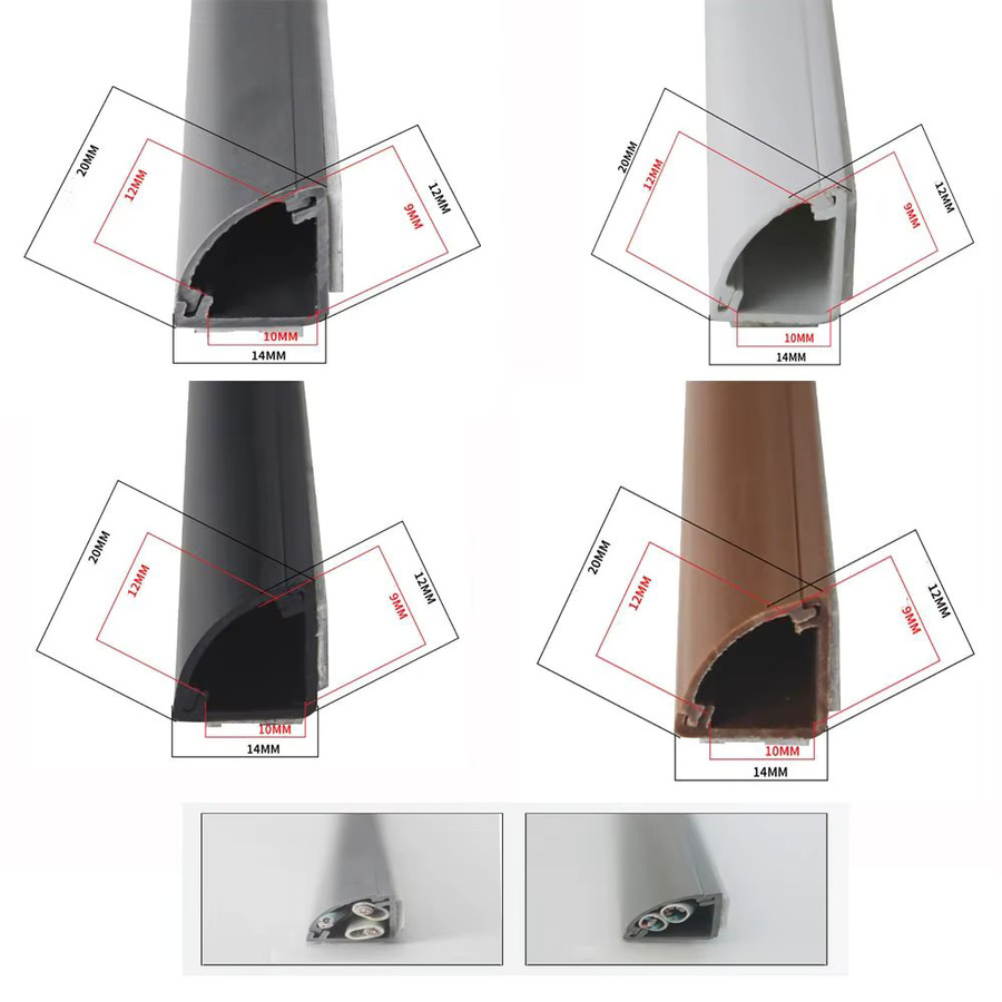 Selbstklebende PVC-Bodenschlitzabdeckung in Grau zur Kabelverwaltung und als Kabelschutz - Bild 3