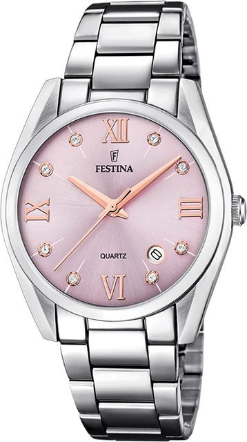 Festina Armbanduhr, Quarz, Edelstahl, Pink, 37 mm, Damen - Bild 1