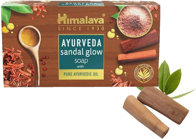 Himalaya Ayurveda Sandal Glow Seife, 125g, mit Sandelholzöl - Bild 1