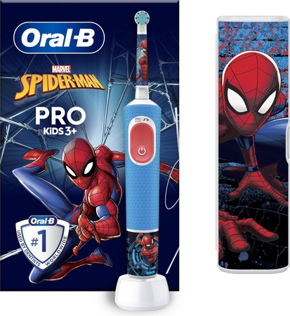 Braun Oral-B Pro Kids 3+ Spiderman Elektrische Zahnbürste mit Etui