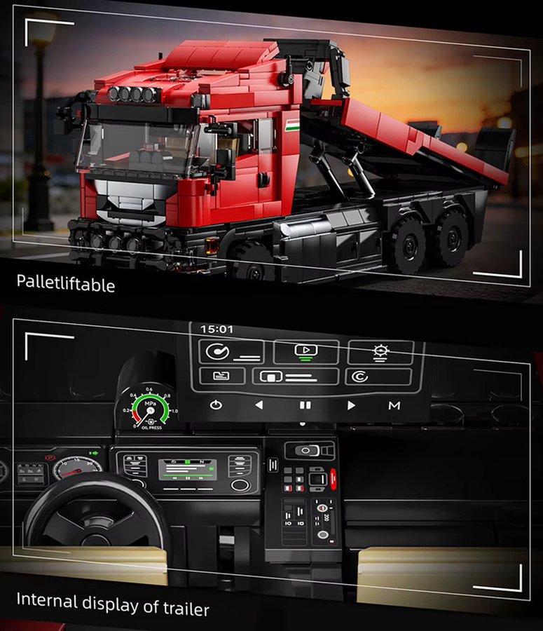 MENBIS Technische Bausteine LKW-Sets, 1728 Teile, ab 14 Jahren - Bild 4
