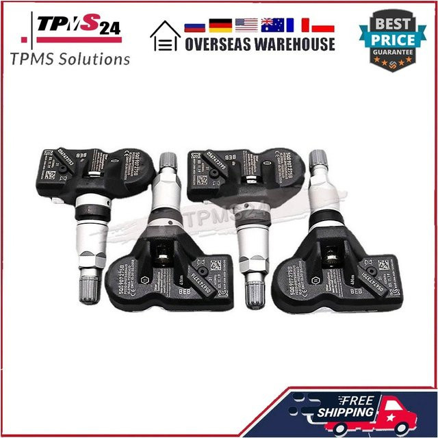 GANGLE 4er Set Reifendruck Kontrollsystem TPMS 5Q 0907275 B in Schwarz für Audi RS3, Bentley Bentayga und Porsche sowie Volkswagen Käfer und Golf - Bild 1