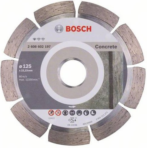 Bosch Diamanttrennscheibe Standard für Beton in Grau, Durchmesser: 125 mm - Bild 1