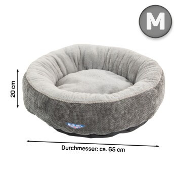 Wallace & Jones Hundebett BALMORAL M, rund, grau, Durchmesser: 65 cm, Höhe: 20 cm - Bild 2