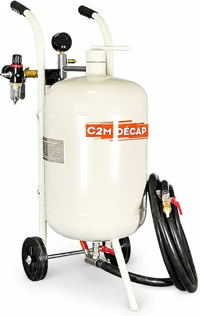 C2M DECAP PLAY Mobiles Sandstrahlgerät für Metall und Renovierung mit 30 l Fassungsvermögen - Bild 1