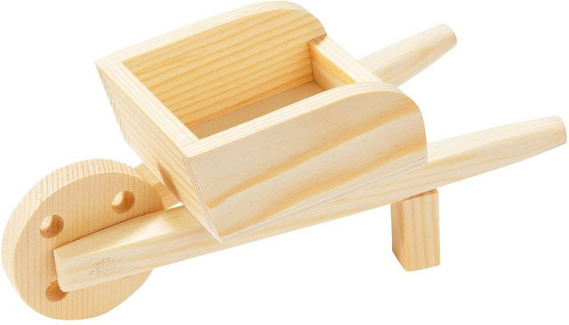 Holzschubkarre von Rayher in Beige aus Sperrholz - Bild 1