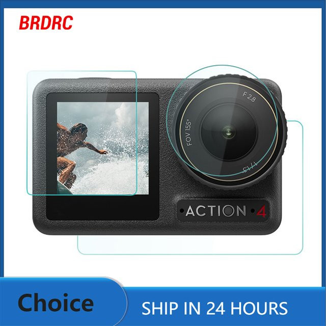 Brdrc HD Schutzfolie für DJI Osmo Action 4 Bildschirm, transparente Display-Abdeckung für die Action Camera - Bild 1