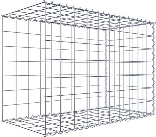 Gabiona Anbaukorb aus Stahl, silbergrau, B/T/H: 70 x 100 x 50 cm - Bild 1