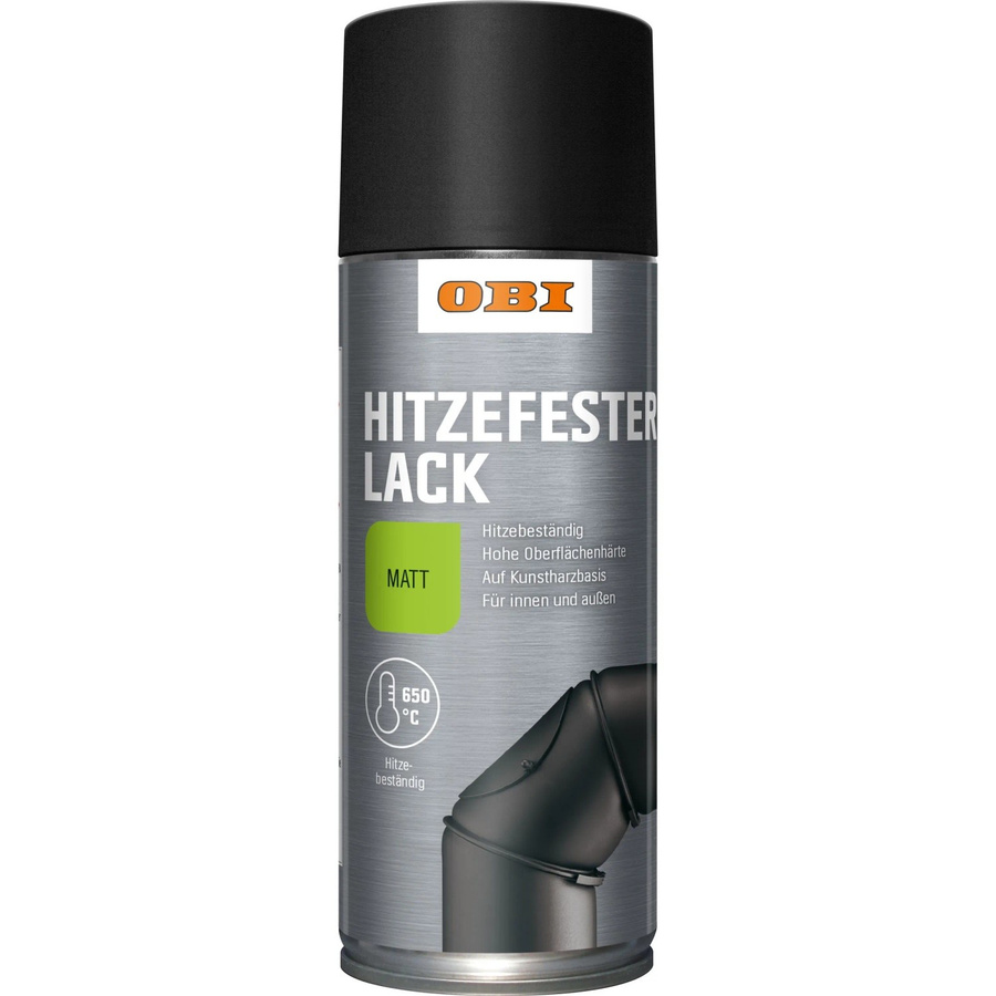 OBI Hitzefestes Lack-Spray Schwarz Matt 400 ml - Bild 2