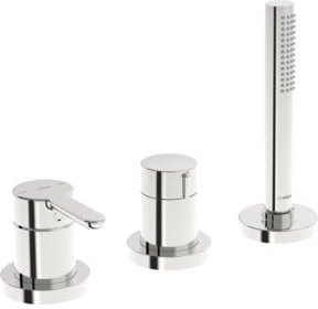 Hansa Hansadesign Style 3-Loch-Bidet-Einhebelmischer mit runder Rosette in Chrom - Bild 1