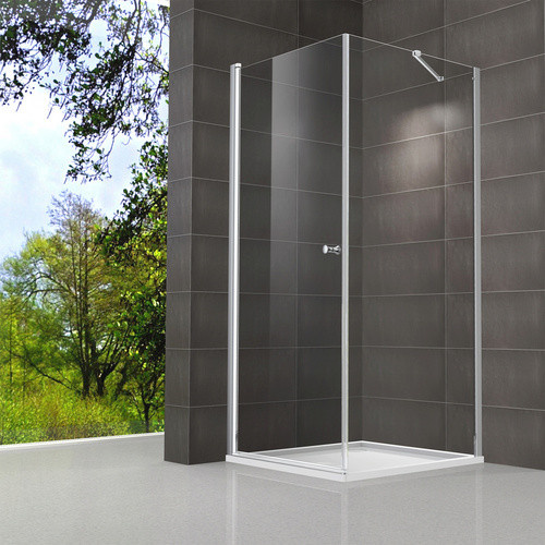 WELLWATER Seitenwand Smart, transparent, Glas/Alu/Kunststoff, H x B x T: 195 x 80 x 80 cm - Bild 2