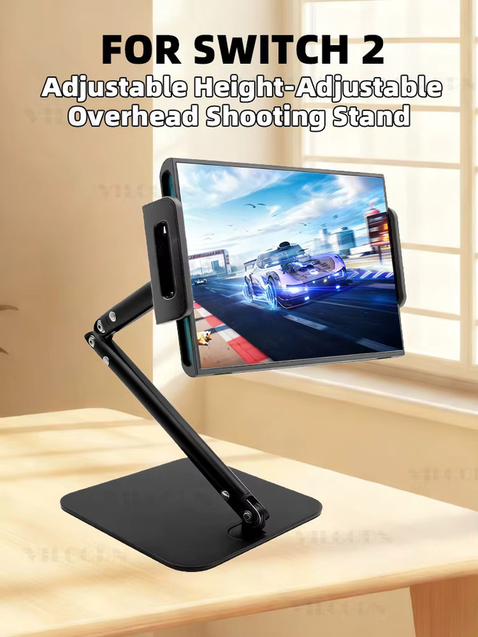 VILCORN Verstellbarer Desktop-Ständerhalter für Nintendo Switch OLED, Switch 2 und NS Lite in Schwarz - Bild 6