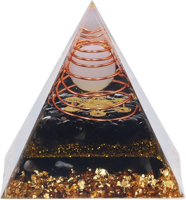 Orgonpyramide OutsideWorld als dekoratives Ornament in Grau für Yoga und Meditation - Bild 1