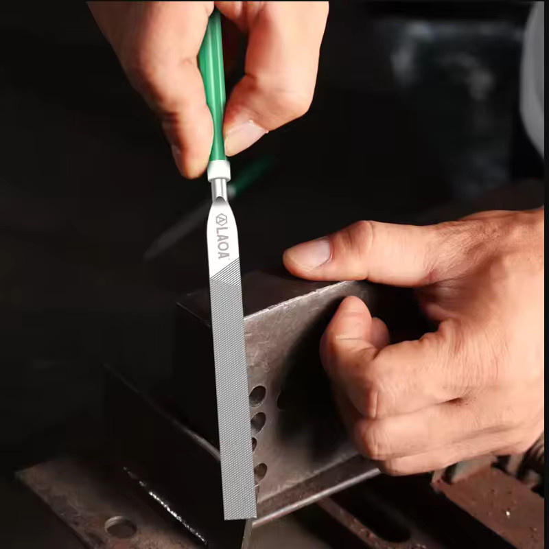 LAOA 6/10-teiliges Feilenset mit Flachfeile, Rundfeile und Quadratfeile als Handschleifwerkzeug, Länge: 180 mm - Bild 3