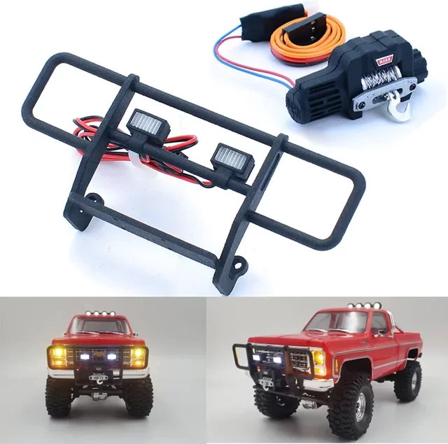 Traxxas Chevrolet K10 TRX4-M Frontstoßstange, mit Licht und Seilwinde, 1:18 - Bild 1