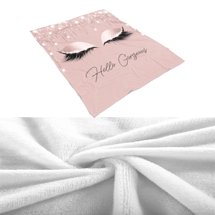VIKAMA Glamour Fleece-Decke in Pink, weich und flauschig für Erwachsene - Bild 2