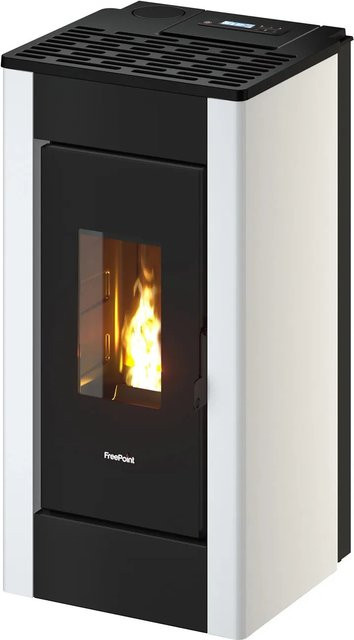 Freepoint Pelletofen Sharp Airtight in Weiß mit 7 kW Leistung und WLAN-Funktion - Bild 1