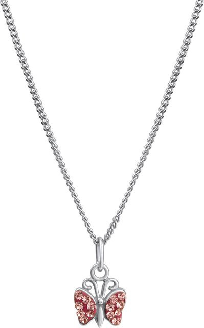Zeeme Halskette 925 Sterling Silber, Kristall, pink, Kinder - Bild 1