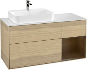 V&B Waschtischunterschrank Finion mit Wandbeleuchtung in Weiß, Breite: 120 cm, Tiefe: 50,1 cm, Höhe: 50,1 cm - Bild 1