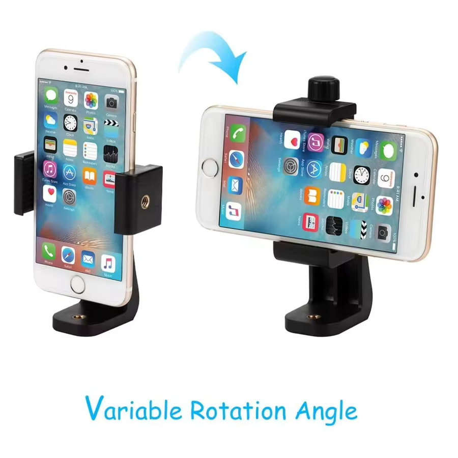 GOT-TOG Handy-Clip mit 360-Grad-Drehung in Schwarz, kompatible Handyhalterung und Stativhalterung für 1/4-Zoll-Schrauben, passend für iPhone und Huawei - Bild 4