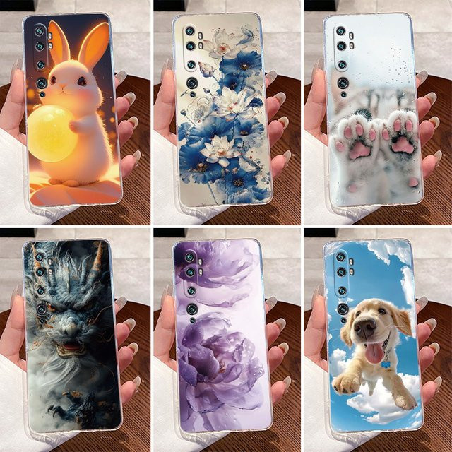 Transparente Silikon Schutzhülle für Xiaomi Mi Note 10 und Mi Note 10 Pro mit Cartoon Design - Bild 1