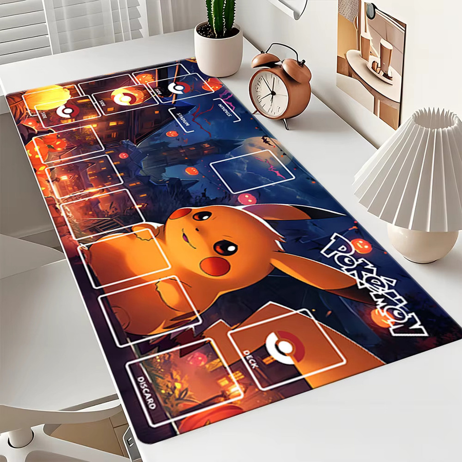 Potdemiel Pokemon TCG Spielmatte, Pikachu Halloween Gruselstadt-Design, Zubehör - Bild 3