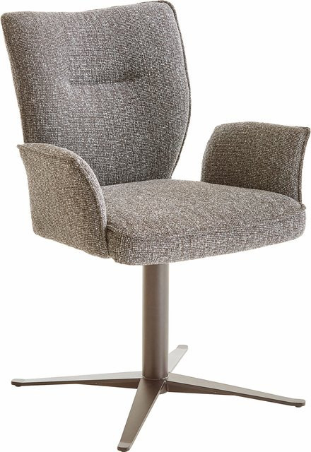 Polsterstuhl STUDIO-LINE von NIEHOFF SITZMÖBEL in Grau mit Armlehnen und Metallgestell, B/T/H: 59,0 x 61,0 x 88,0 cm - Bild 1