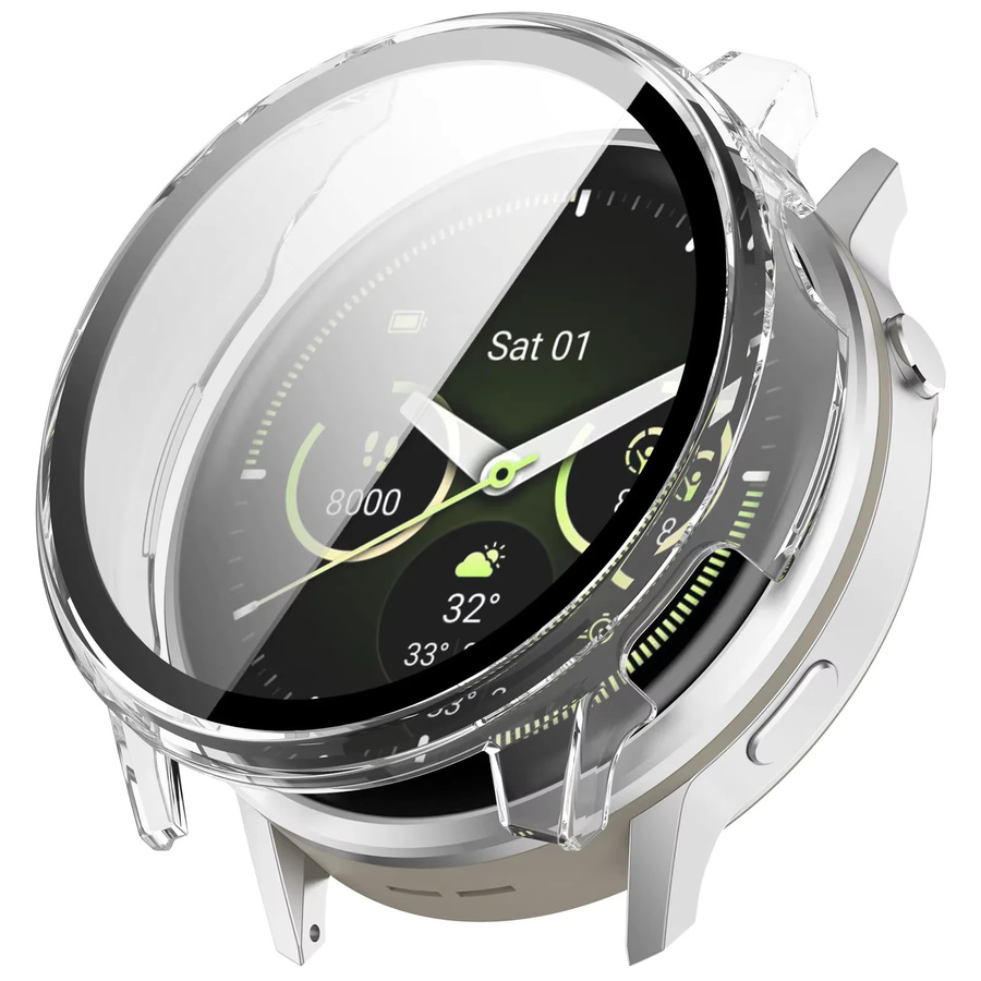 Aaigea Gehäuse mit gehärtetem Glas für Garmin Venu 4 4s, Schwarz - Bild 2