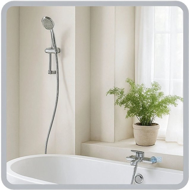 DELUKE Badspiegel WIEN Wandspiegel aus Klarglas in Transparent, B/H: 80 x 80 cm, Tiefe: 3,5 cm - Bild 1