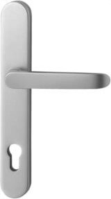 Dieckmann PT-Drückergarnitur Kronos 2005/9035 Langschild, oval, PZ, 8/92, Aluminium Silber - Bild 1