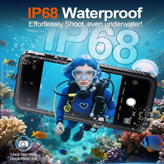 Wasserdichte 360 Grad Schutzhülle IP68 für Samsung Galaxy S26 Plus, S26 Ultra und S25 FE in Schwarz - Bild 1