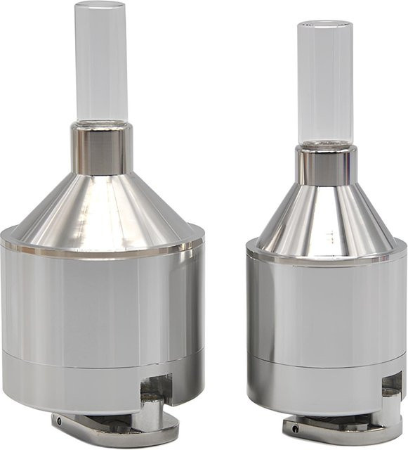 Vmiss Gewürzpulvermühle aus Edelstahl mit Handkurbel und Trichter in Silber - Bild 1