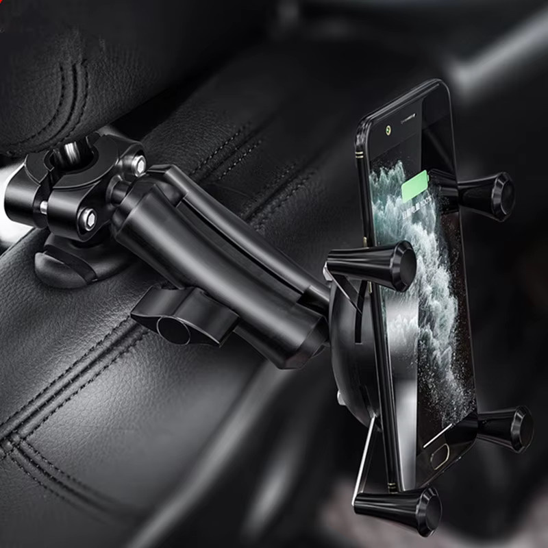 Ram Mount Universal Auto Rücksitz Kopfstütze Halterung mit Doppel Buchse Arm für iPad und Smartphone in Schwarz - Bild 2