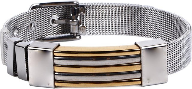 Neoglint Uhrenarmband Edelstahl, Mesh, Schwarz, Herren - Bild 1