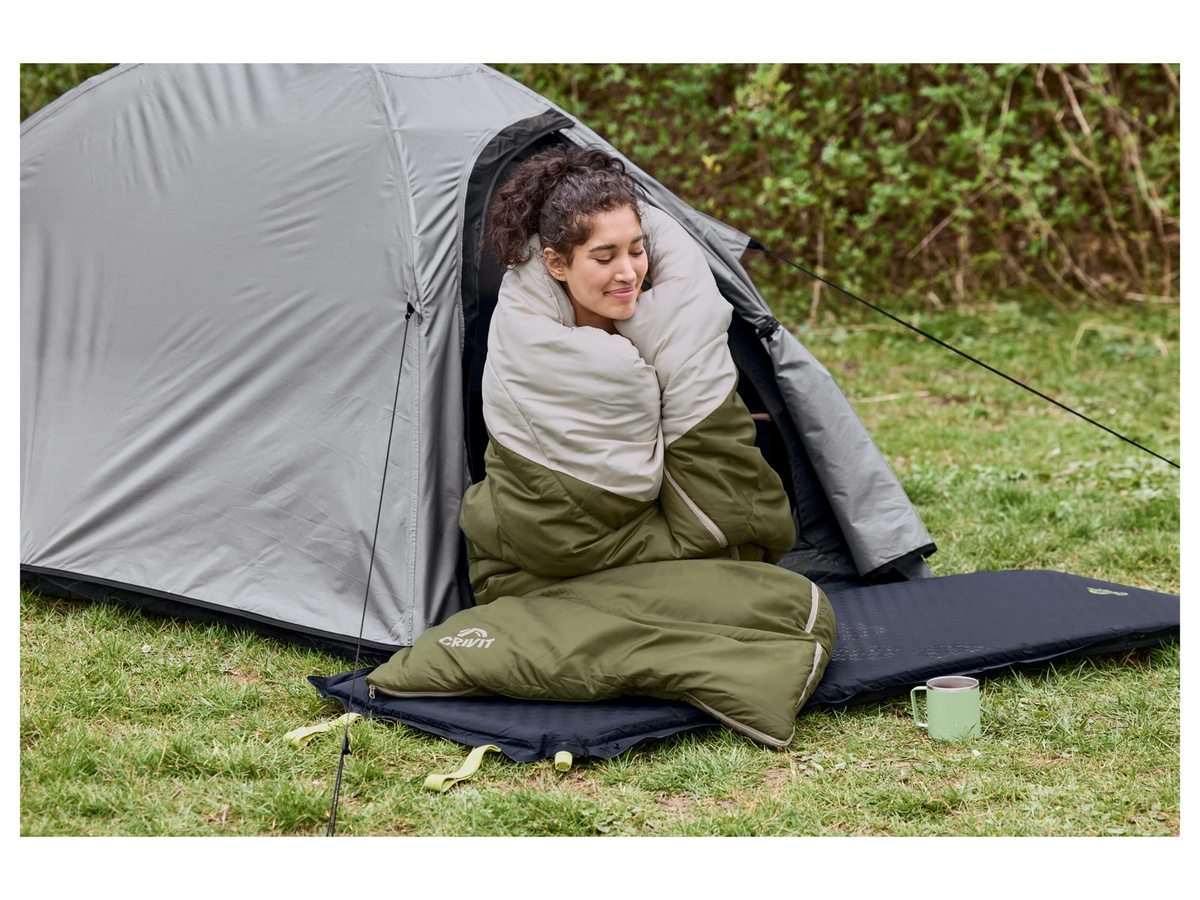 CRIVIT Schlafsack Decke für Erwachsene in Grün mit Oeko-Tex Standard 100 Zertifizierung - Bild 2