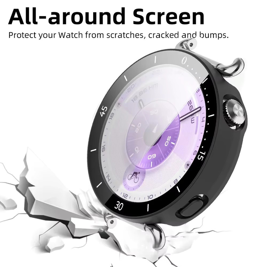 Huawei Uhrenzubehör, Screen Protector und Bumper Shell, Schwarz, Transparent - Bild 4