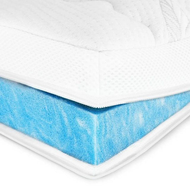 AM Qualitätsmatratzen Premium Plus Gelschaum Topper RG50 in Weiß mit TENCEL Lyocell und abnehmbarem Bezug, B/T: 300 x 200 cm - Bild 1