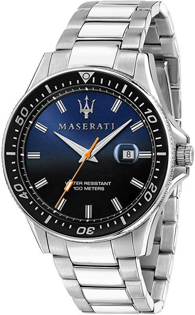 Maserati Sfida Herrenuhr, Quarz, Edelstahl, Blau, 44 mm, 10 ATM - Bild 1