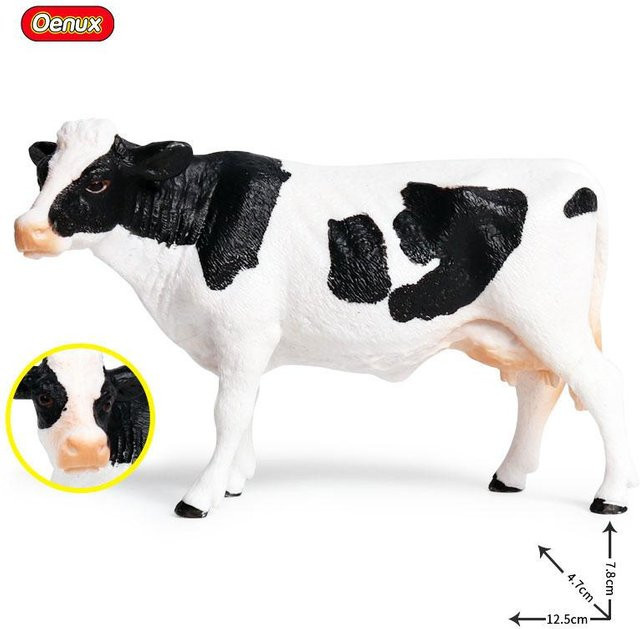 Oenux Simulation Niedliche Nutztiere Milchkuh Rind Kalb Angus Bulle Ochse Büffel Modell, Actionfiguren, ab 3 Jahre - Bild 1