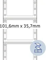HERMA Computer Etiketten weiß, perforiert, B: 101,6 mm, H: 35,7 mm - Bild 2