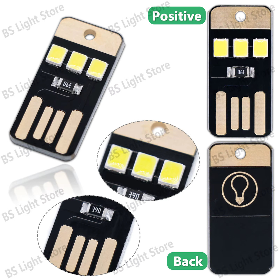 20er-Pack LED USB Buchlicht in Schwarz als Mini-Nachtbeleuchtung für das Lesen mit 0,2 W und 2835 SMD Technologie - Bild 5