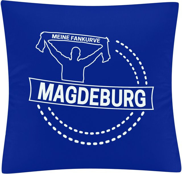 Kissenbezug multifanshop Magdeburg Meine Fankurve in Weiß - Bild 1