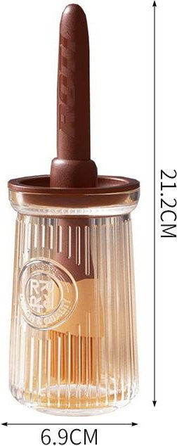 SEEQS Tragbare Ölflasche und Grillbürste aus Silikon in Braun für Küche und BBQ - Bild 1