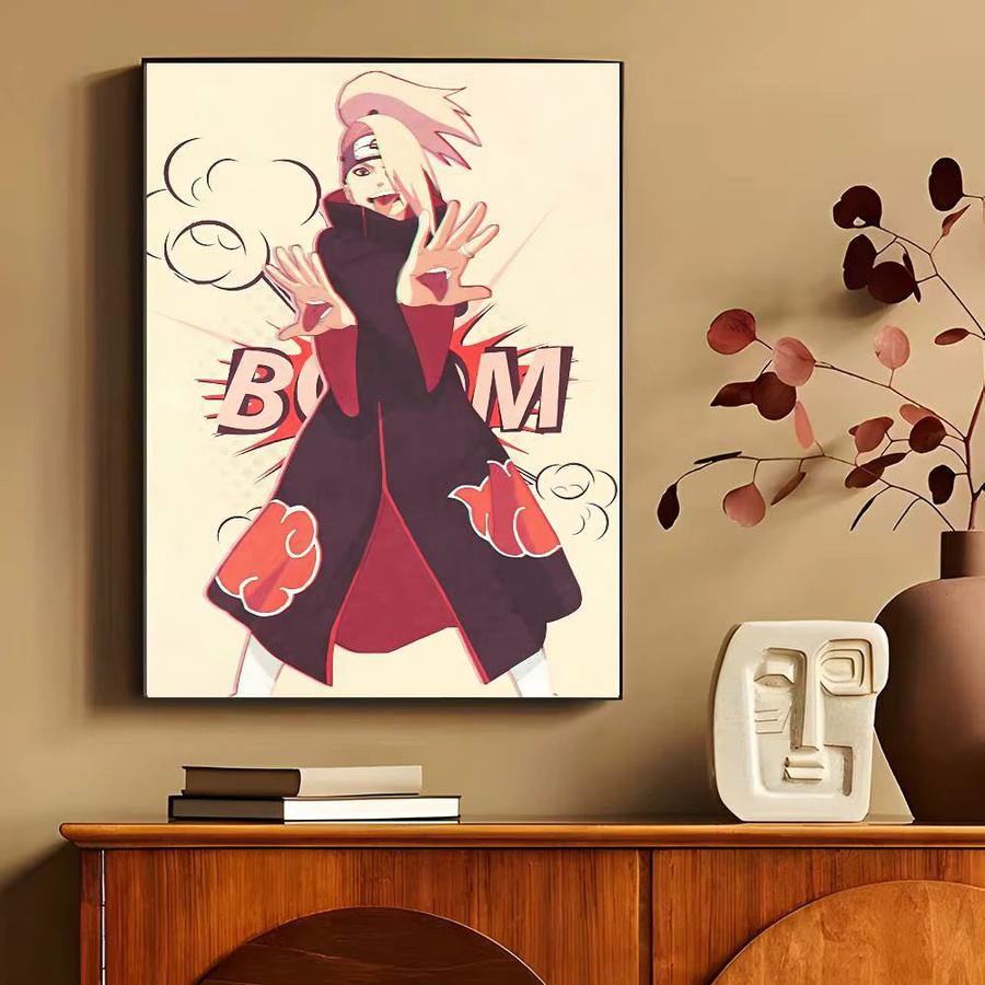Vintage Naruto Deidara Anime Poster als Wandkunst für dein Zuhause oder Arbeitszimmer, Mehrfarbig - Bild 5